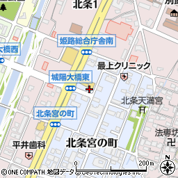 兵庫県姫路市北条宮の町401周辺の地図