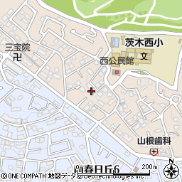 大阪府茨木市北春日丘4丁目周辺の地図