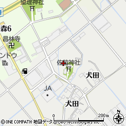 愛知県豊川市御津町上佐脇深田周辺の地図