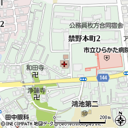 枚方市保健センター周辺の地図