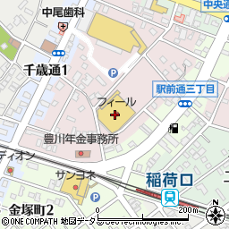 セリアフィール豊川店周辺の地図