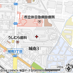 大阪府池田市城南3丁目周辺の地図