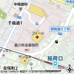 保険相談ショップ保険ほっとライン　フィール豊川店周辺の地図