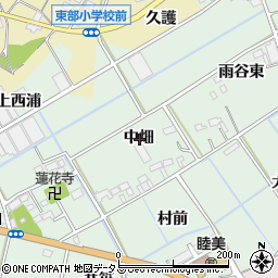 愛知県豊川市三谷原町中畑周辺の地図