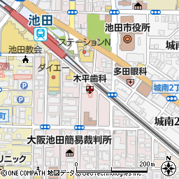 アイシティ池田店周辺の地図