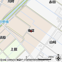 愛知県西尾市吉良町中野東深周辺の地図