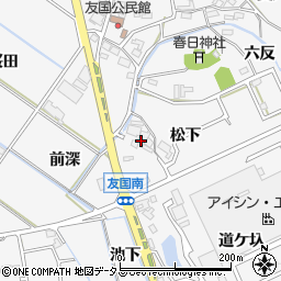 愛知県西尾市吉良町友国松下19周辺の地図