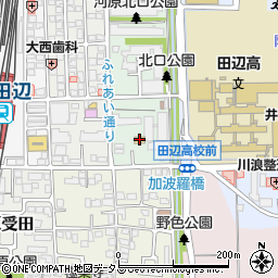 ローソン京田辺河原北口店周辺の地図