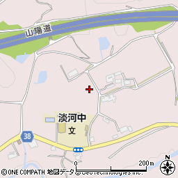 兵庫県神戸市北区淡河町周辺の地図