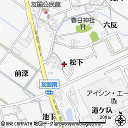 愛知県西尾市吉良町友国松下22周辺の地図