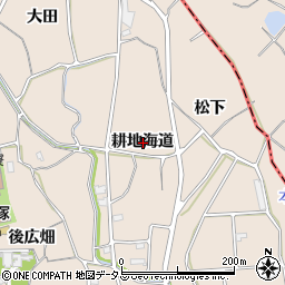 愛知県蒲郡市大塚町耕地海道周辺の地図