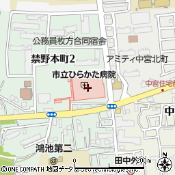 市立ひらかた病院周辺の地図
