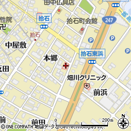 愛知県蒲郡市拾石町本郷周辺の地図