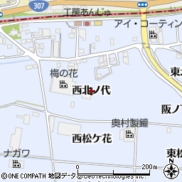 京都府井手町（綴喜郡）多賀（西北ノ代）周辺の地図