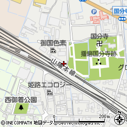 兵庫県姫路市御国野町国分寺102周辺の地図