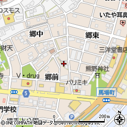 愛知県豊川市馬場町郷前周辺の地図