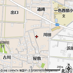 愛知県西尾市一色町治明屋敷61周辺の地図