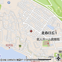 大阪府茨木市北春日丘1丁目周辺の地図