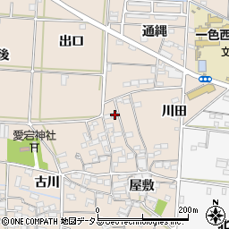 愛知県西尾市一色町治明屋敷28周辺の地図