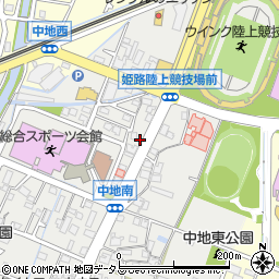 兵庫県姫路市中地366-1周辺の地図