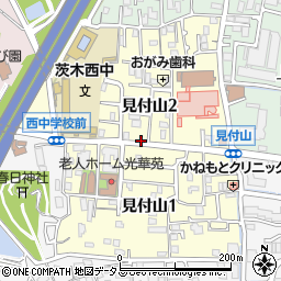 大阪府茨木市見付山周辺の地図