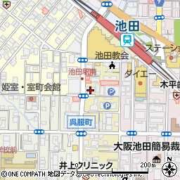 クレアシティ池田呉服町周辺の地図