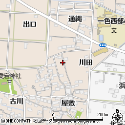 愛知県西尾市一色町治明屋敷36周辺の地図