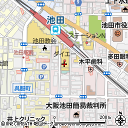シュープラザ　ダイエー池田駅前店周辺の地図