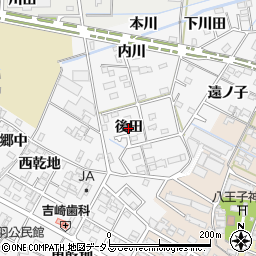 愛知県西尾市一色町赤羽（後田）周辺の地図