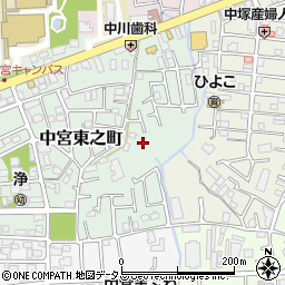 大阪府枚方市中宮東之町740周辺の地図
