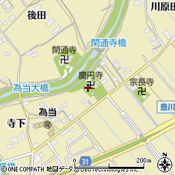 愛知県豊川市為当町仲上45周辺の地図