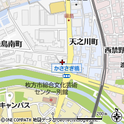 大阪府枚方市磯島南町1-1周辺の地図