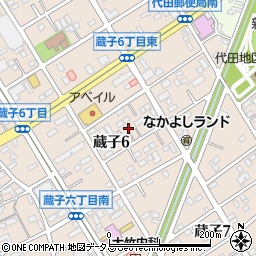 愛知県豊川市蔵子6丁目9周辺の地図