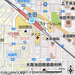 ダイエー池田駅前店周辺の地図