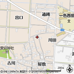 愛知県西尾市一色町治明屋敷35周辺の地図