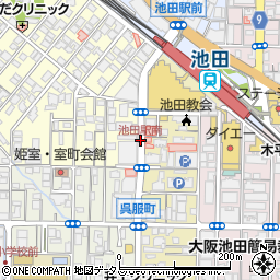 池田駅南周辺の地図