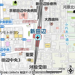 京都府京田辺市周辺の地図