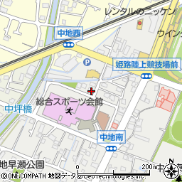 兵庫県姫路市中地452周辺の地図