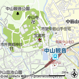 宝蔵院周辺の地図