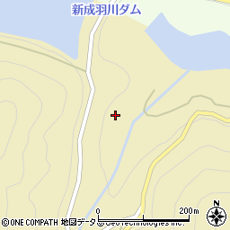 新成羽川ダム周辺の地図