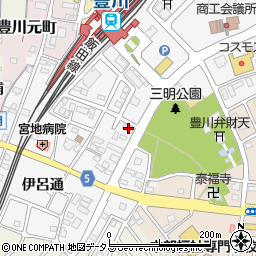 愛知県豊川市豊川町波通周辺の地図