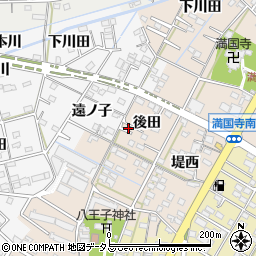 愛知県西尾市一色町味浜後田25周辺の地図