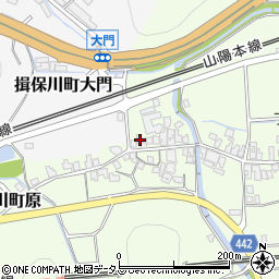 兵庫県たつの市揖保川町原436周辺の地図