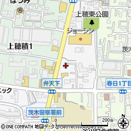 マクドナルド茨木春日店周辺の地図