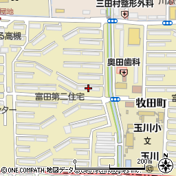 ＵＲ富田７９号棟周辺の地図