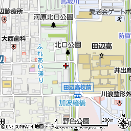 京都田辺河原郵便局 ＡＴＭ周辺の地図