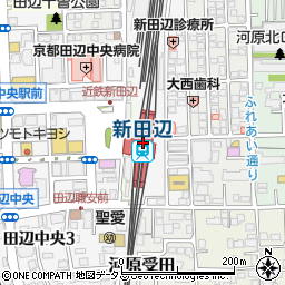 京都銀行新田辺駅 ＡＴＭ周辺の地図