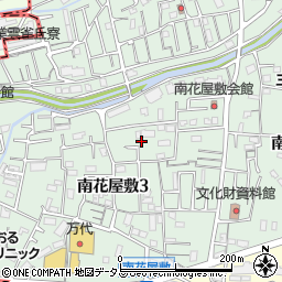 兵庫県川西市南花屋敷3丁目4周辺の地図