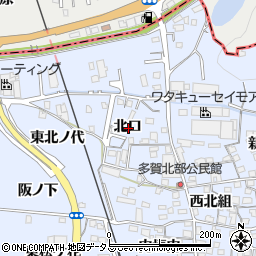 京都府綴喜郡井手町多賀北口周辺の地図