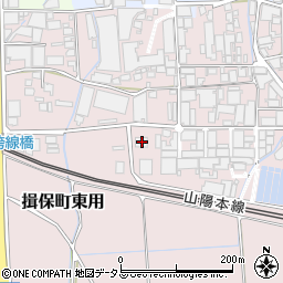 兵庫県たつの市揖保町東用158-3周辺の地図
